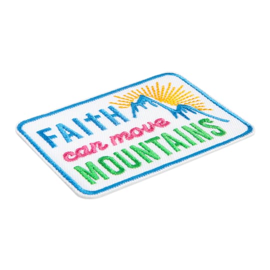 Iron-On & Adhesive Faith Can Move Mountains Patch by Make Market®
